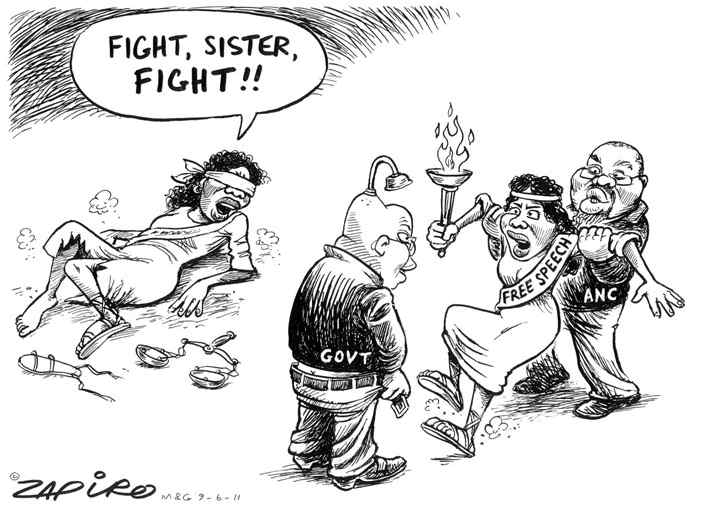 Caricatura crítica a pdte. Zapiro